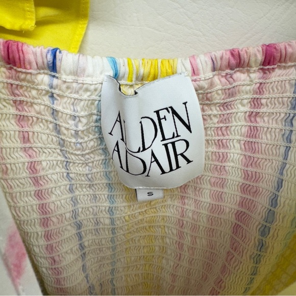 ALDEN ADAIR MULTICOLOR RUFFLE SLEEVES MINI DRESS SIZE S - Picture 5 of 11